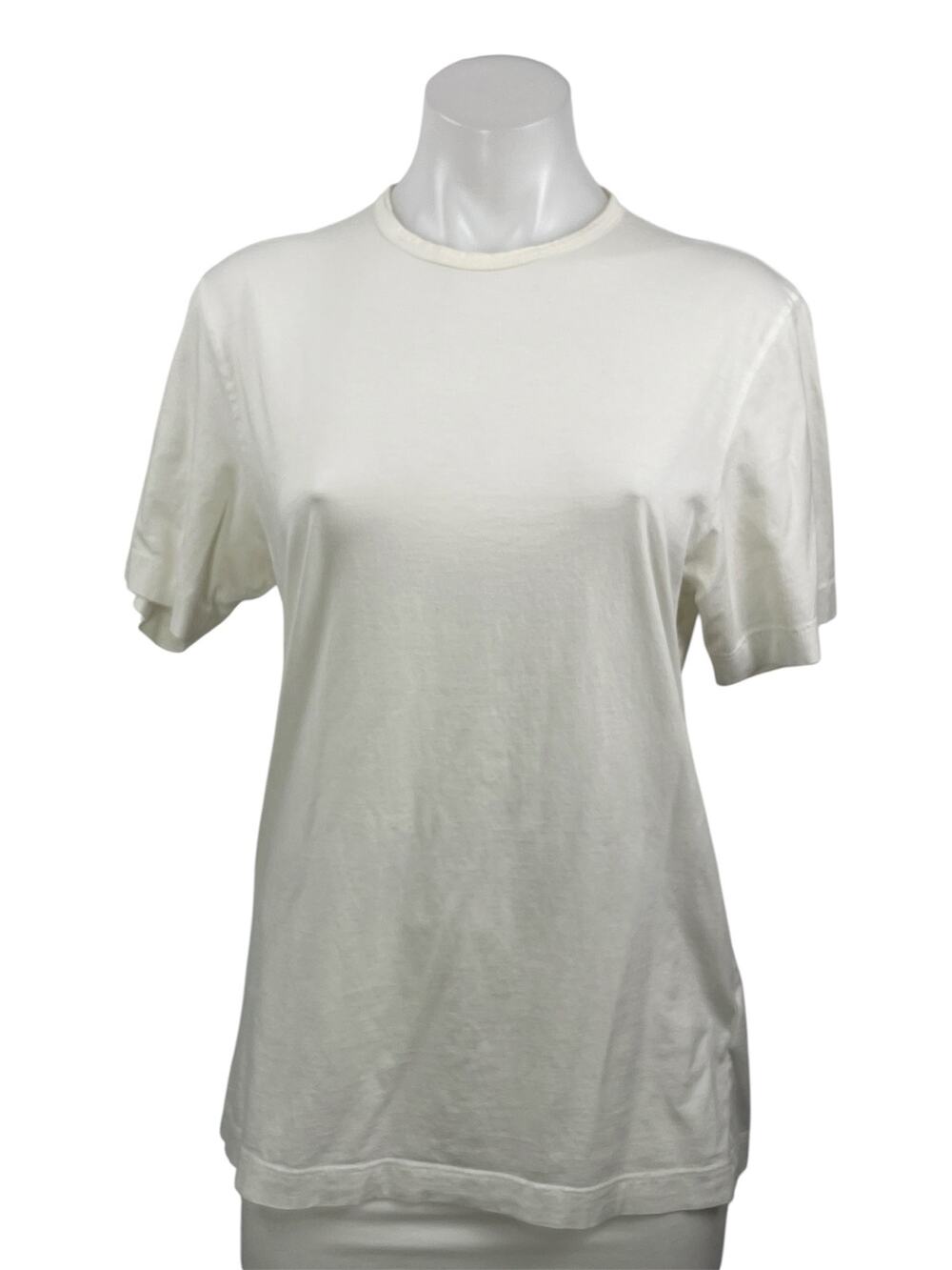 Theory Womens White Short Sleeve Crew Neck Basic Pullover T Shirt Tee Top Size S